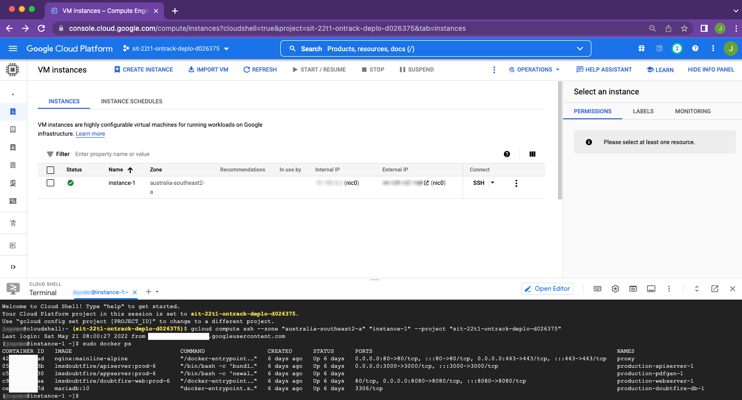 Instance running docker containers gcp-instance-docker